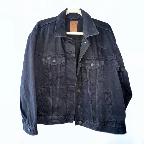 Gap Black Oversized Jean Jacket - Picture 4 of 7